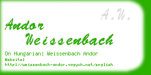 andor weissenbach business card